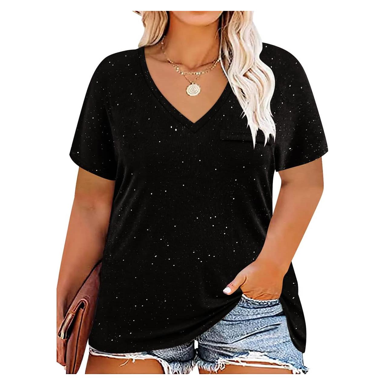Camisetas de Verano para Mujeres Talla Grande Carcos XL-5XL