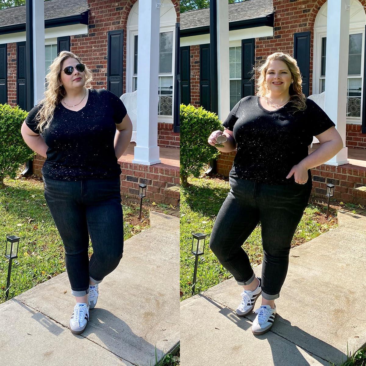 Camisetas de Verano para Mujeres Talla Grande Carcos XL-5XL