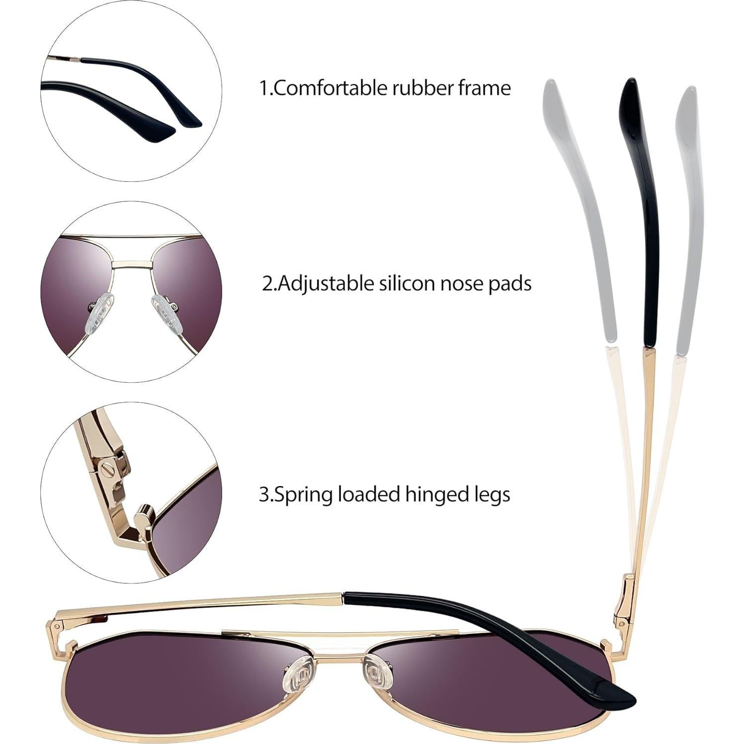 Gafas de Sol Joopin Aviador Metálicas Polarizadas UV400