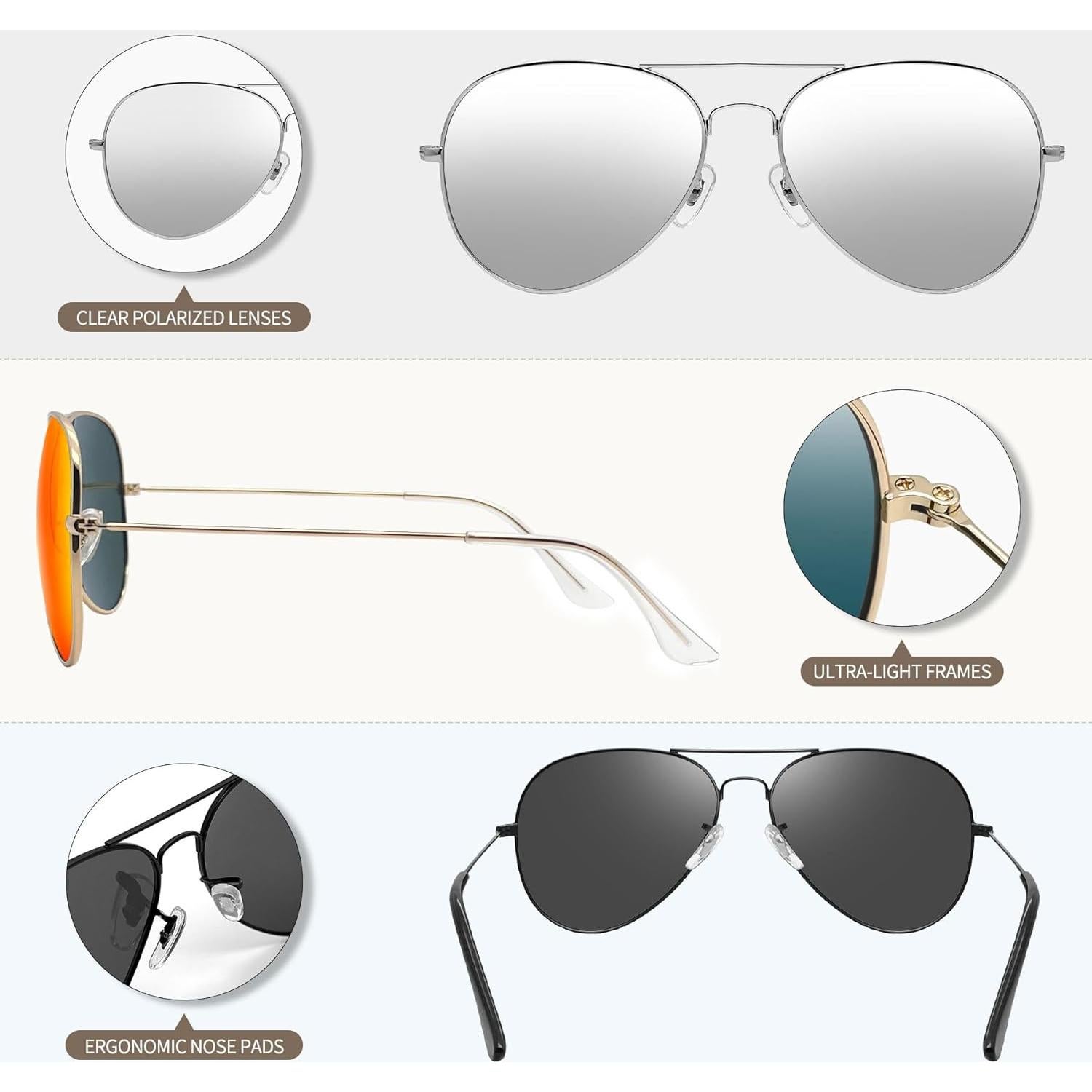 Gafas de sol polarizadas Joopin UV400 para hombres y mujeres