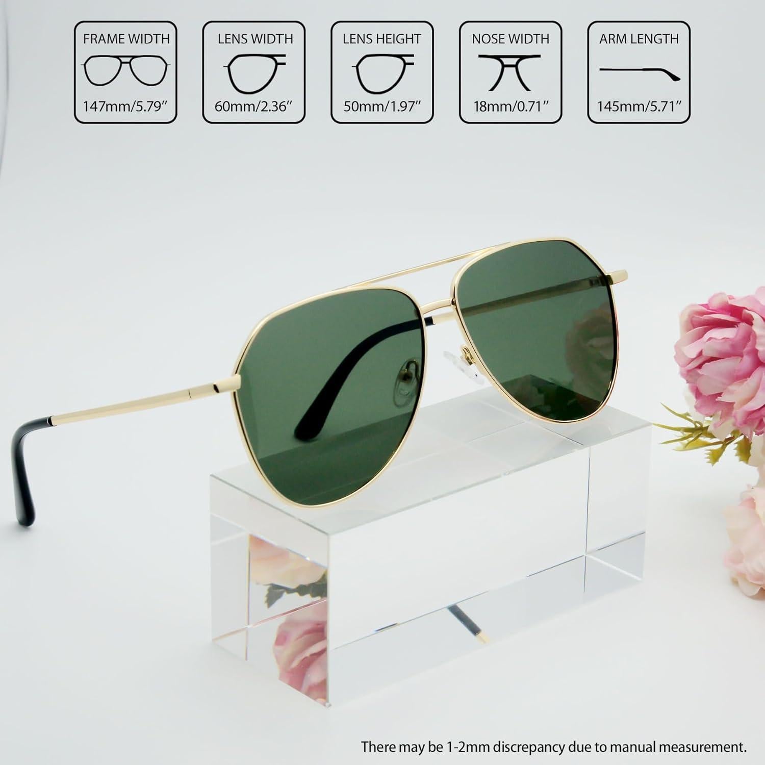 Gafas de Sol Joopin Aviador Polarizadas UV400 Doradas