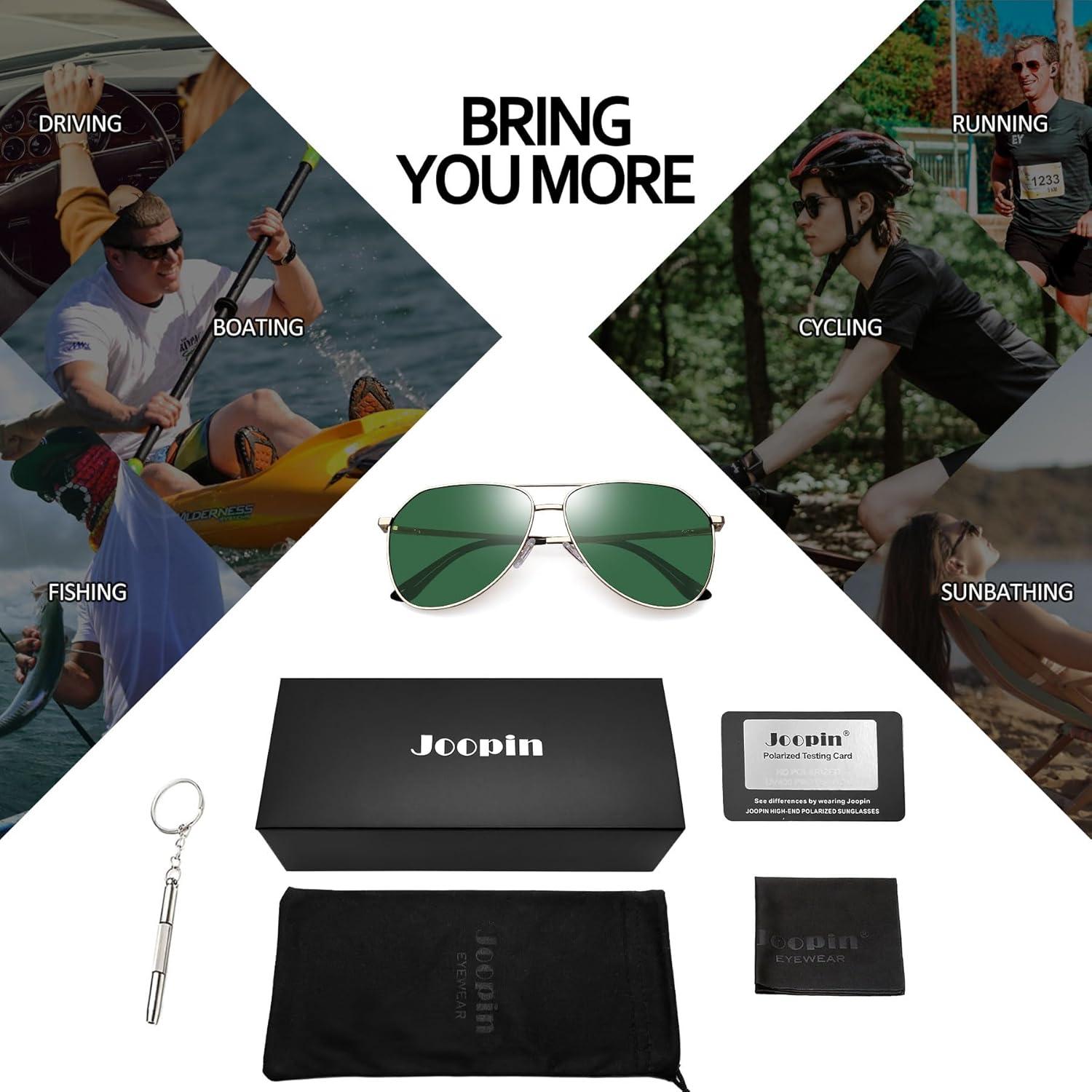 Gafas de Sol Joopin Aviador Polarizadas UV400 Doradas