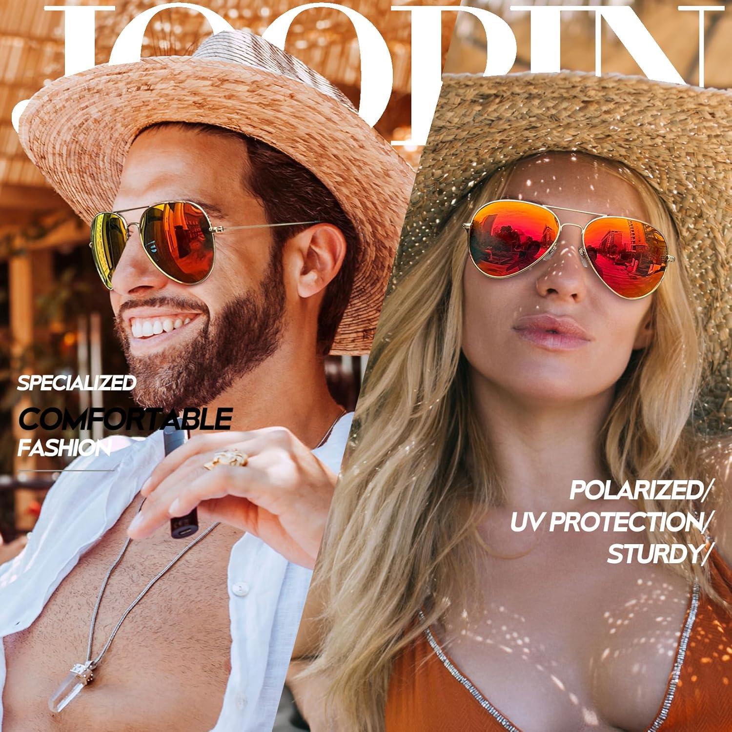 Gafas de sol polarizadas Joopin doradas UV400 para hombres