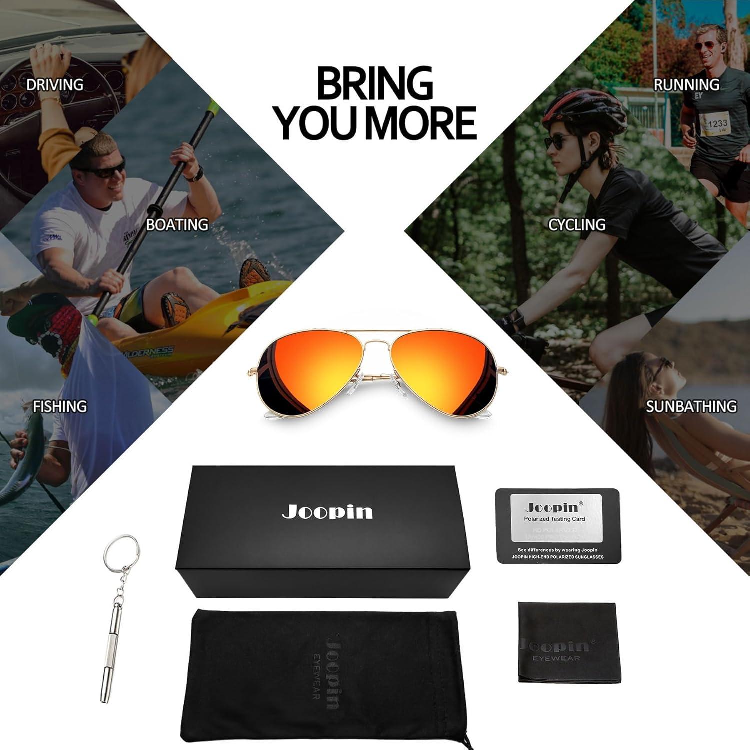 Gafas de sol polarizadas Joopin doradas UV400 para hombres