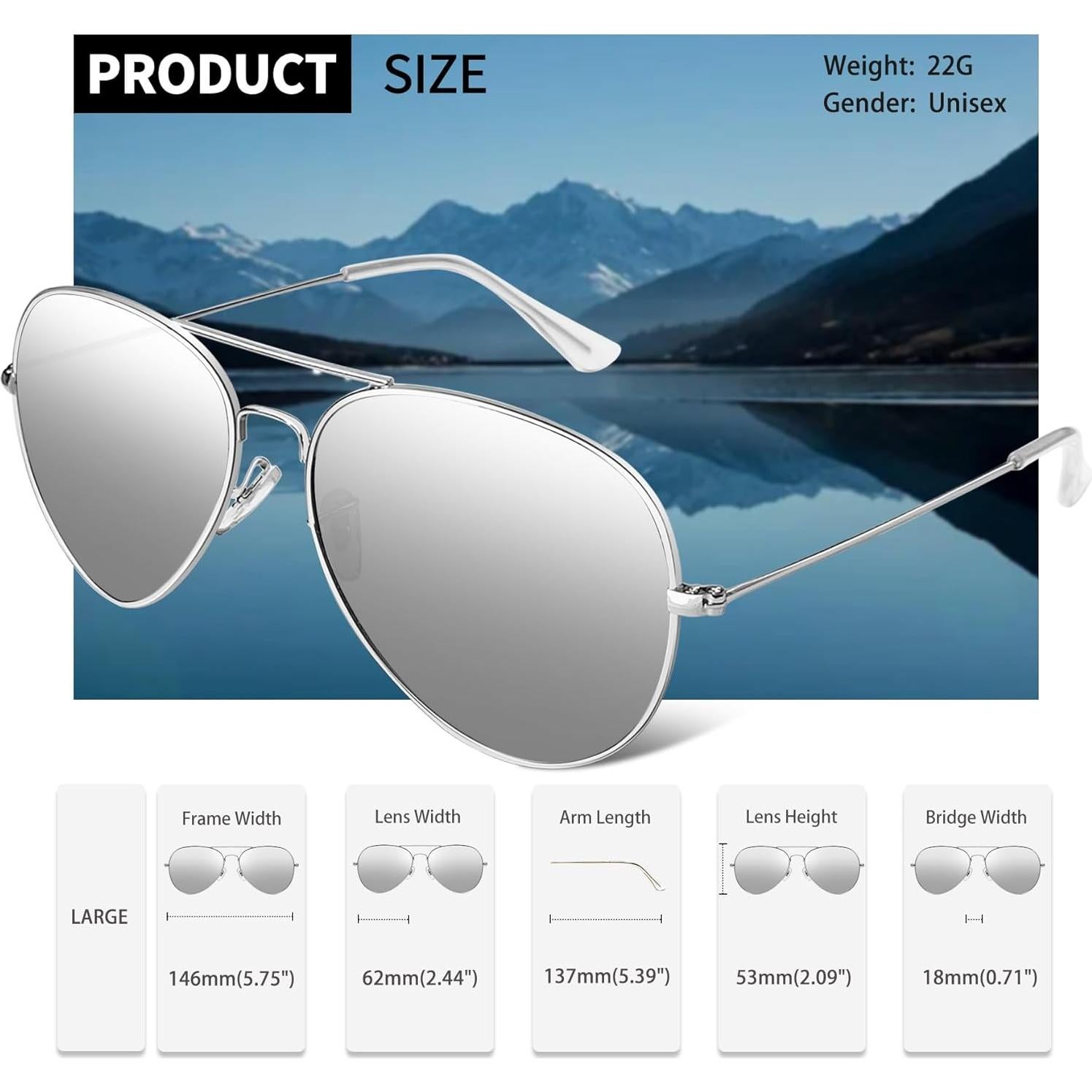 Gafas de sol polarizadas Joopin metálicas UV400 para hombres