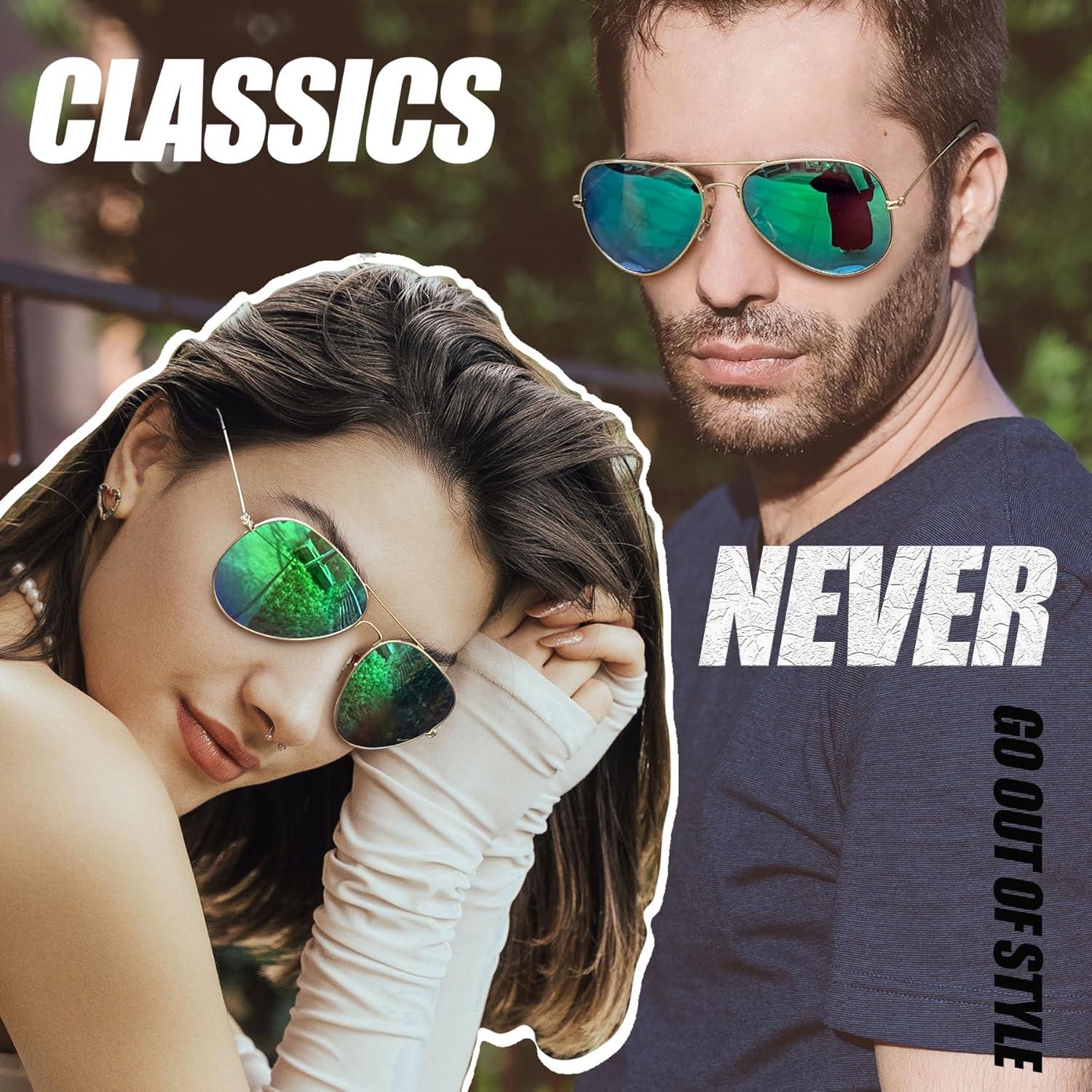 Gafas de sol aviador Joopin polarizadas UV400 verdes