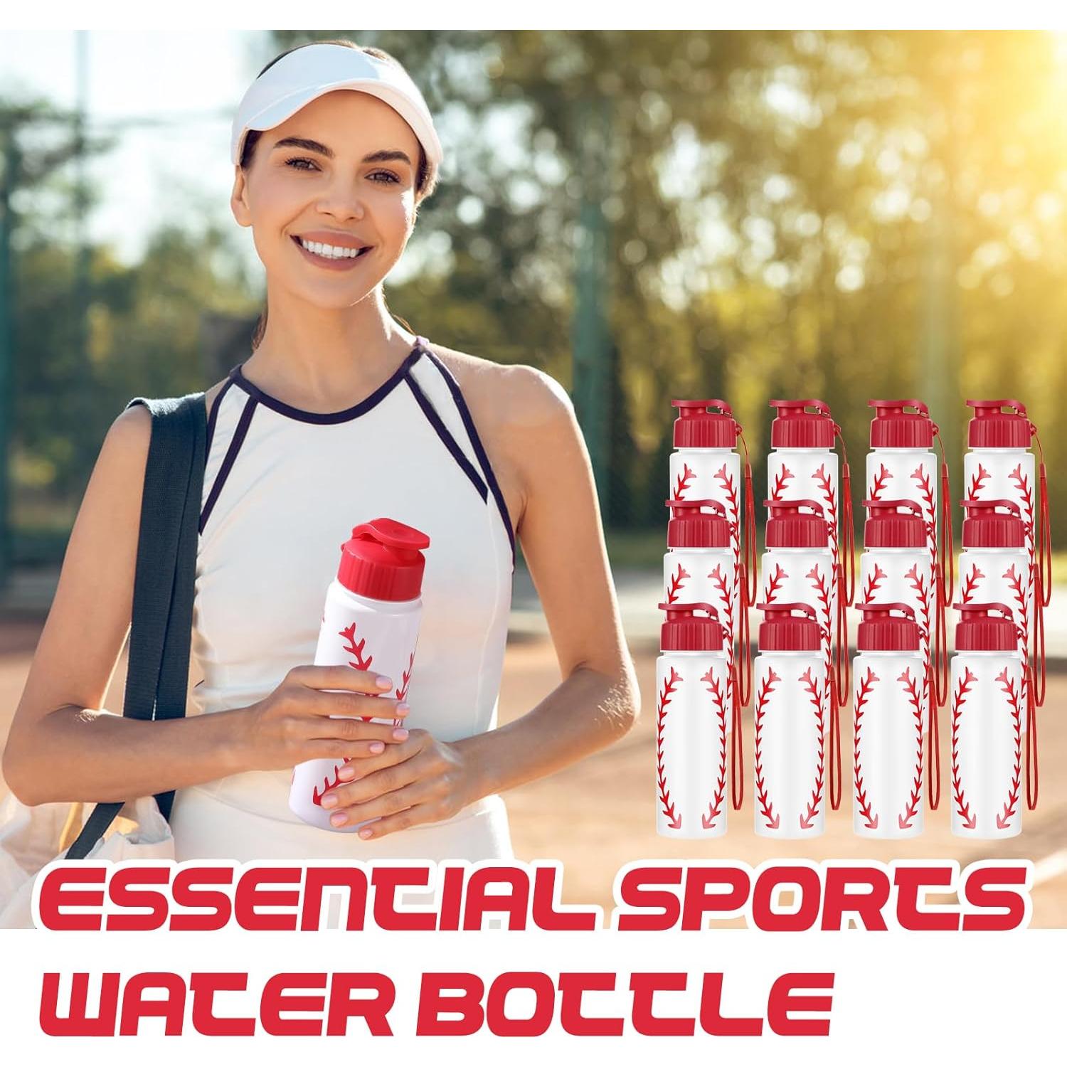 Set de 16 Botellas de Agua Reutilizables Olgaa 20 oz Béisbol