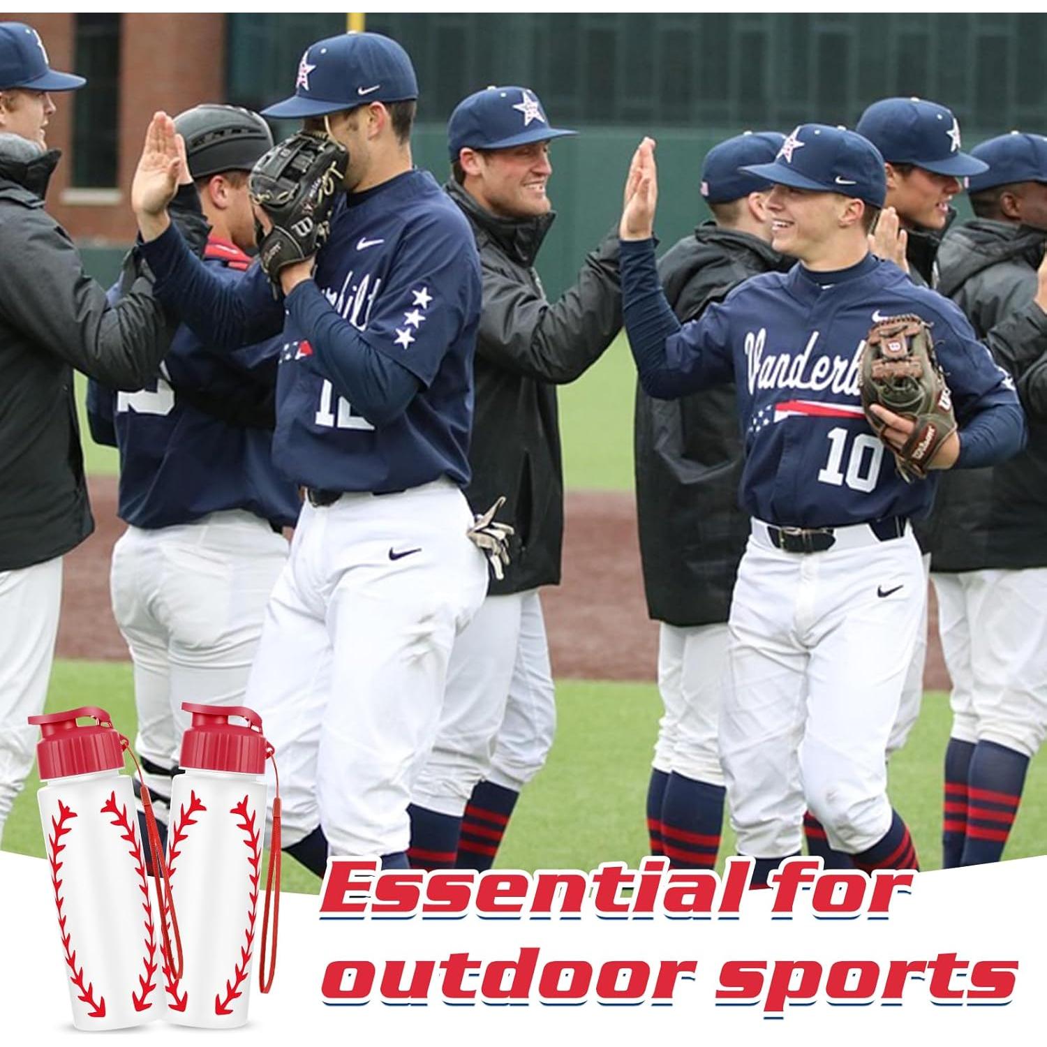 Set de 16 Botellas de Agua Reutilizables Olgaa 20 oz Béisbol