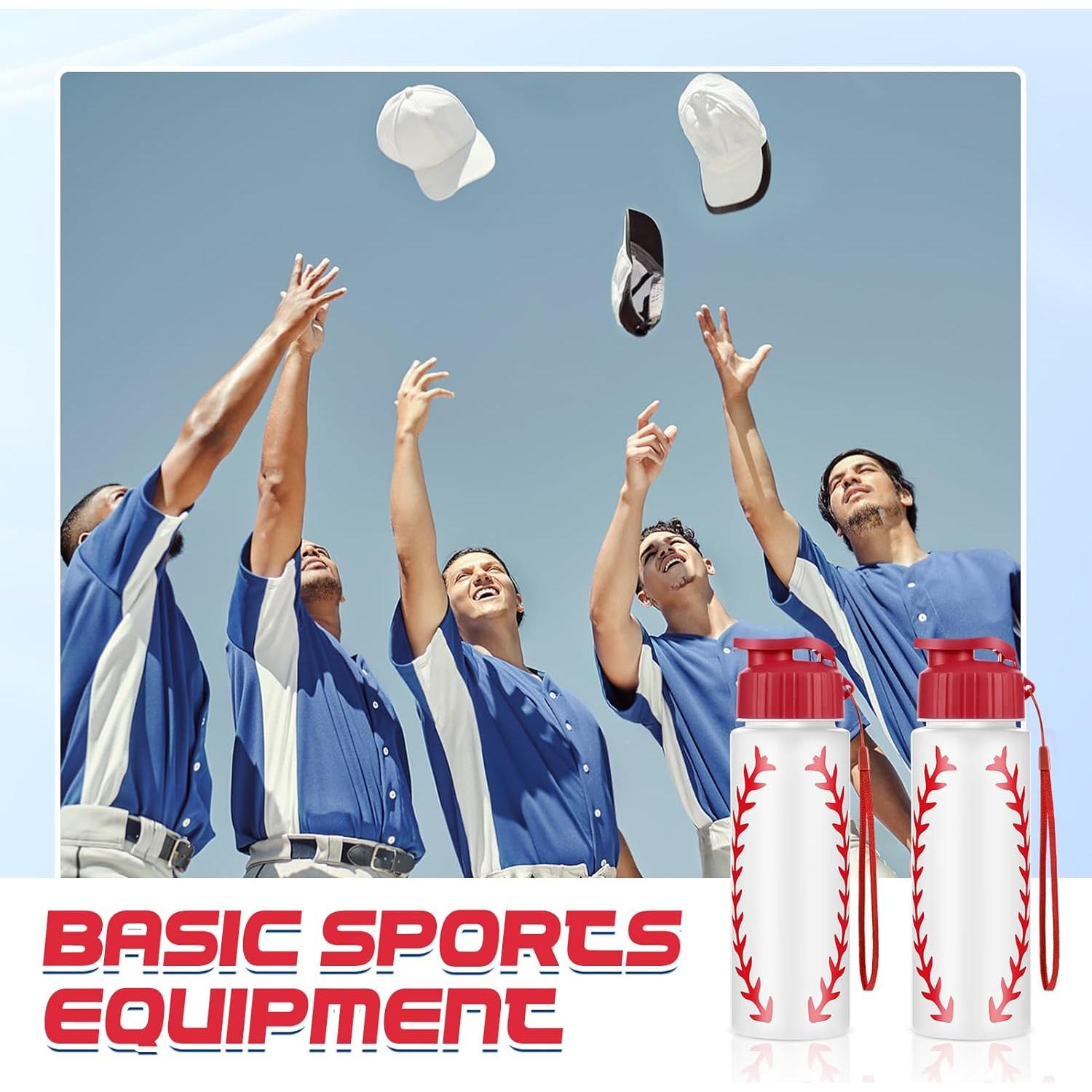 Set de 16 Botellas de Agua Reutilizables Olgaa 20 oz Béisbol