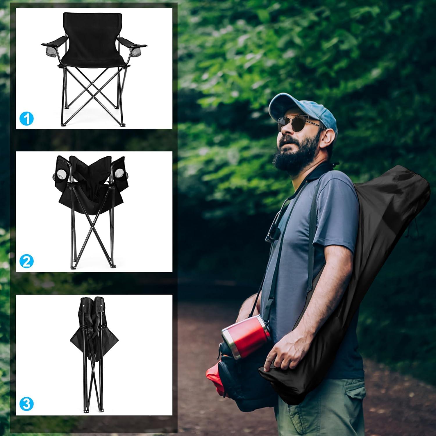 Conjunto 2 Sillas Plegables HaSteeL para Camping y Jardín