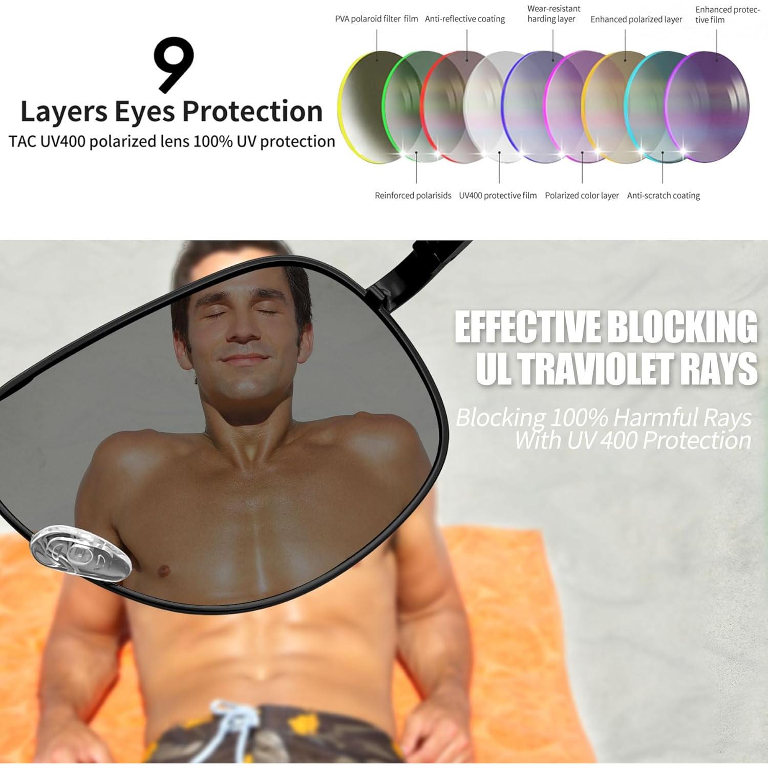 Gafas de sol polarizadas Joopin UV400 para hombres y mujeres