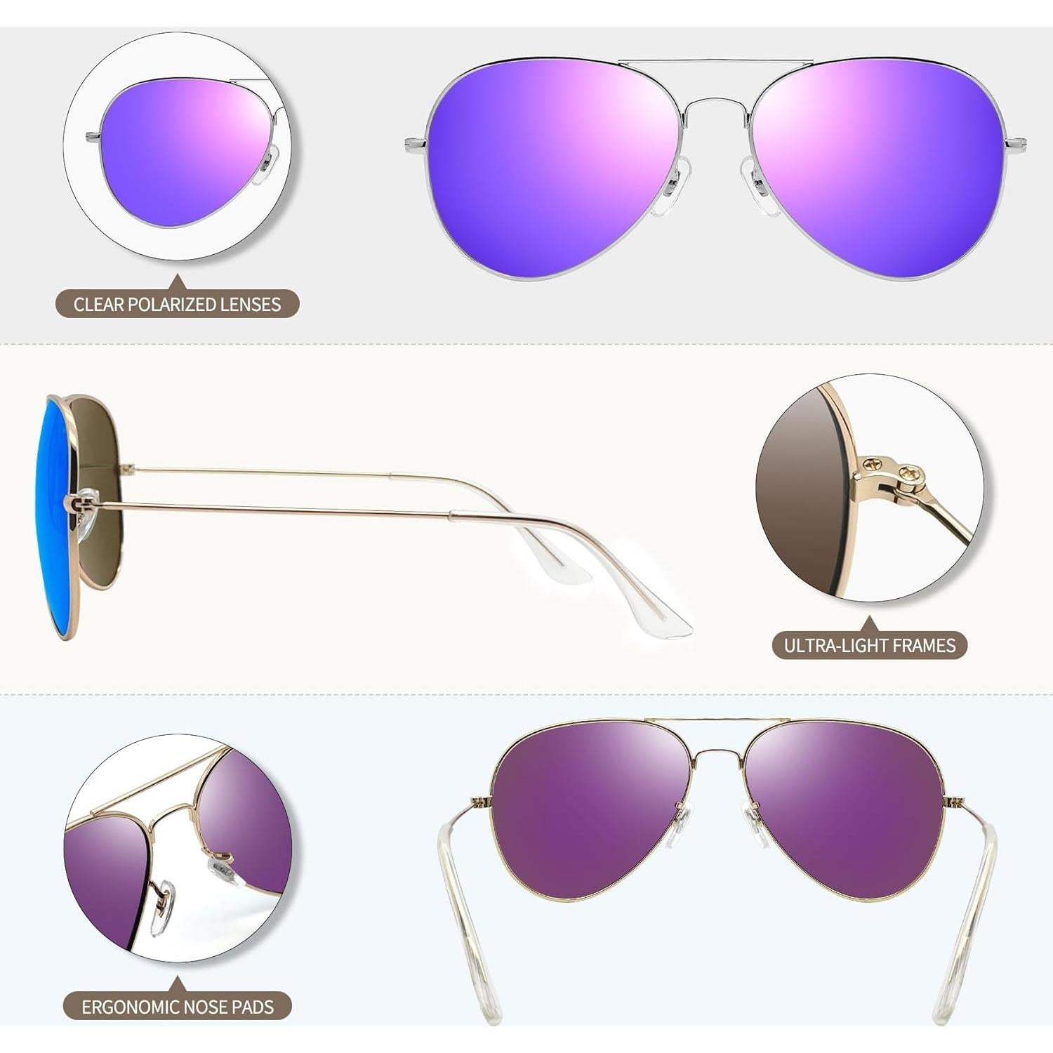 Gafas de sol polarizadas Joopin UV400 para hombres y mujeres