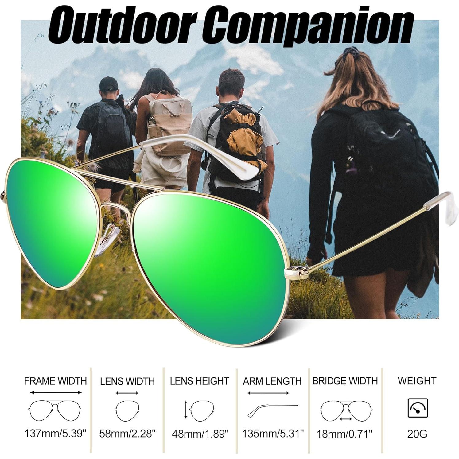 Gafas de Sol Polarizadas Joopin Verde Espejado UV400