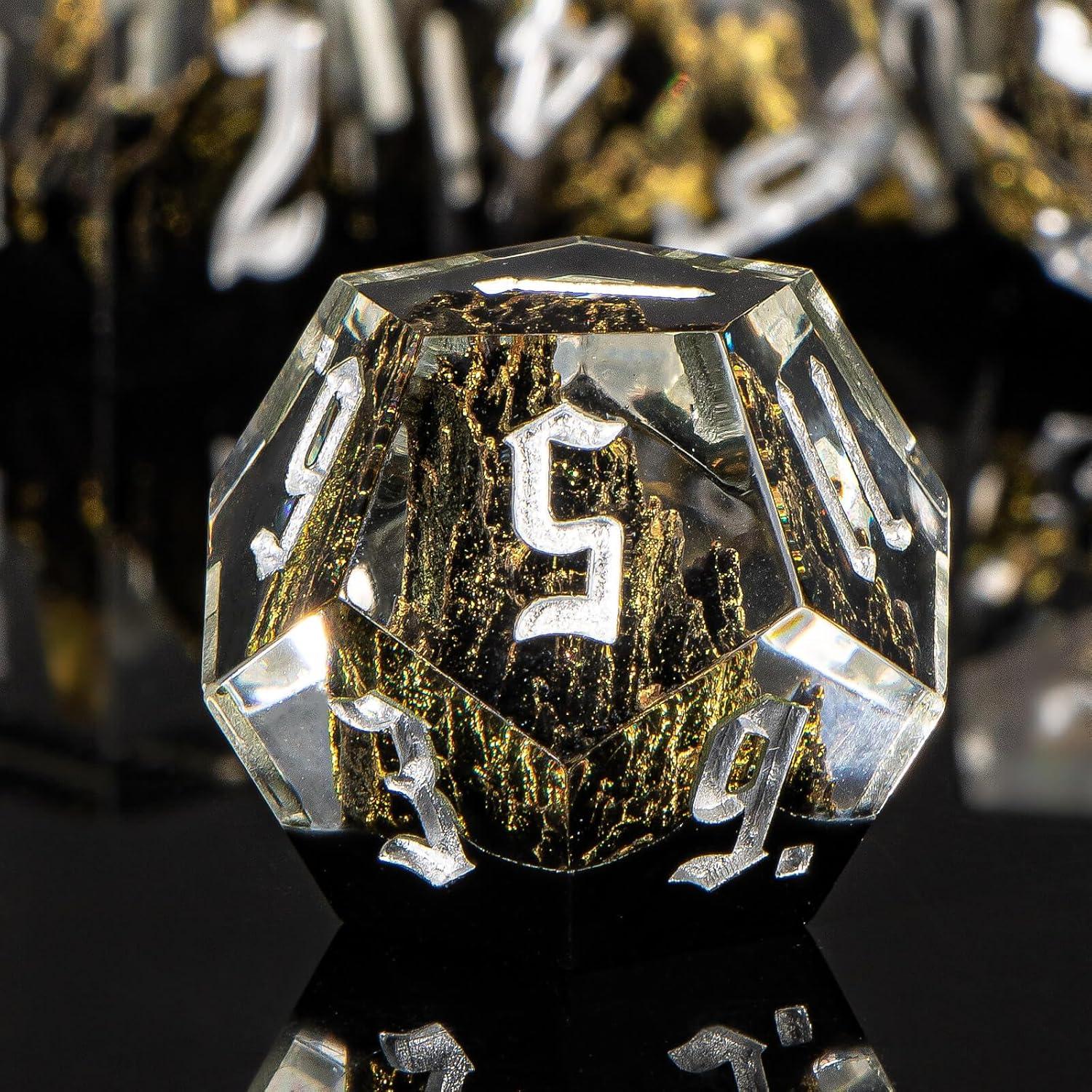 Juego de Dados de Resina DND Kerwells - 7 Piezas con Estuche