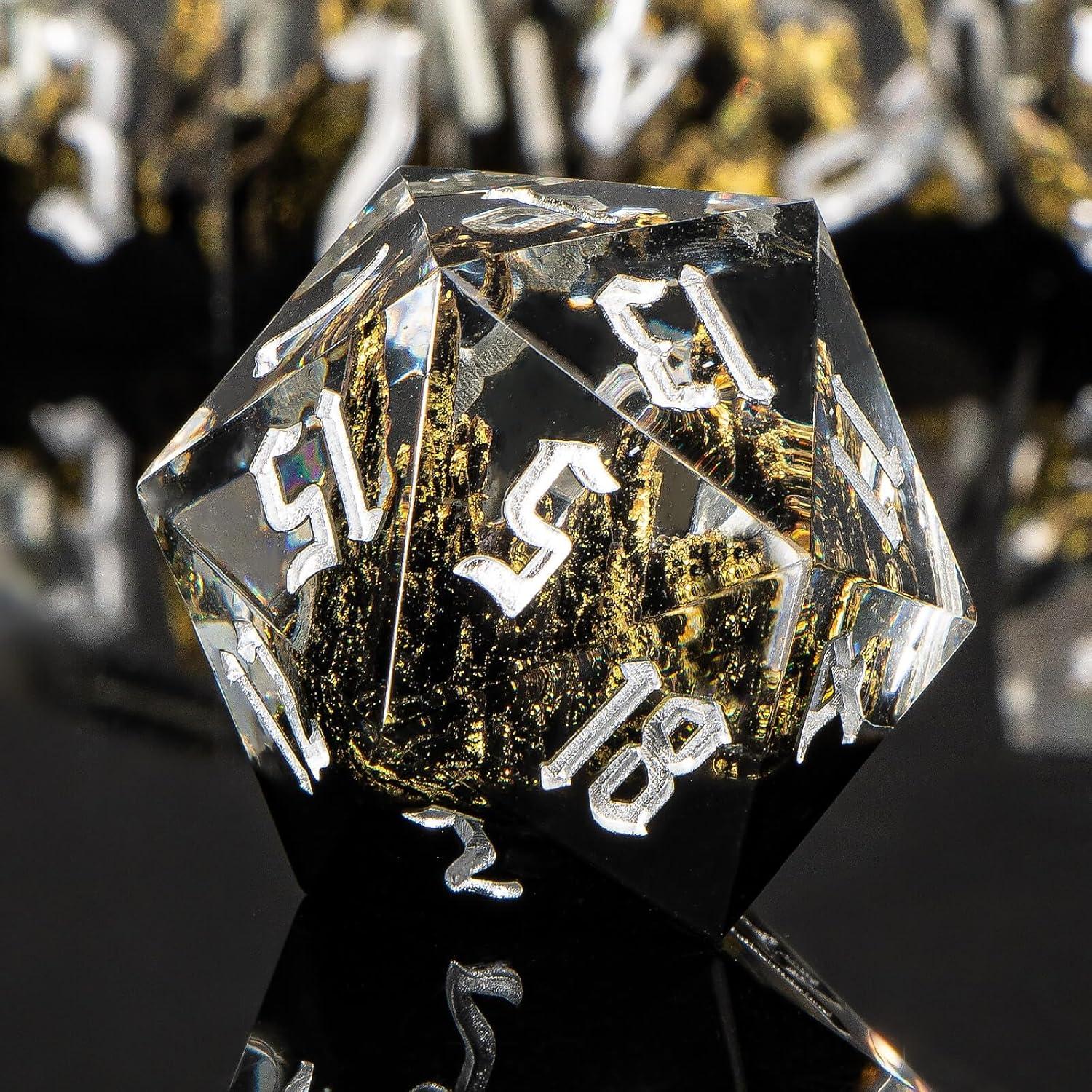 Juego de Dados de Resina DND Kerwells - 7 Piezas con Estuche