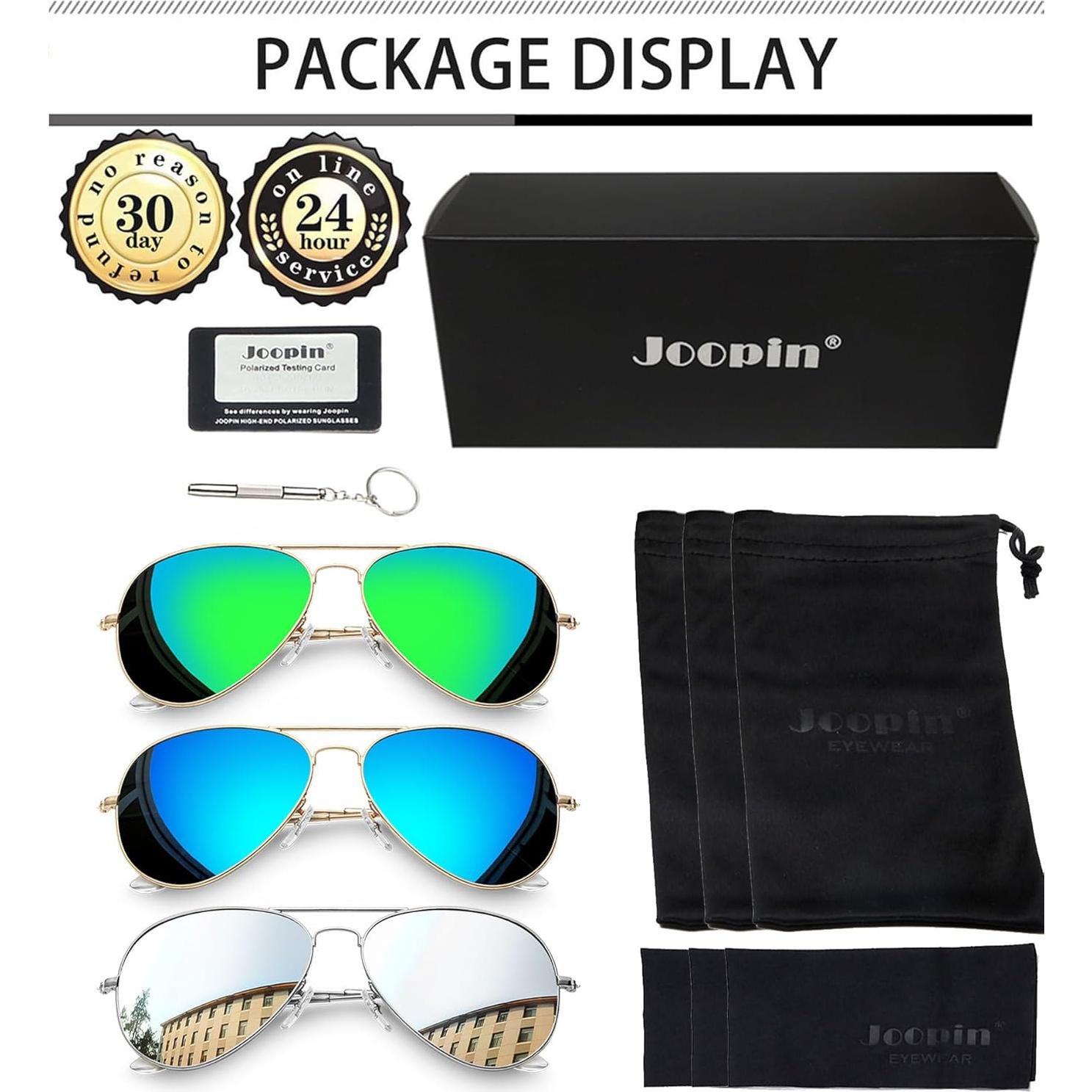 Gafas de sol polarizadas Joopin aviador UV400 para hombres