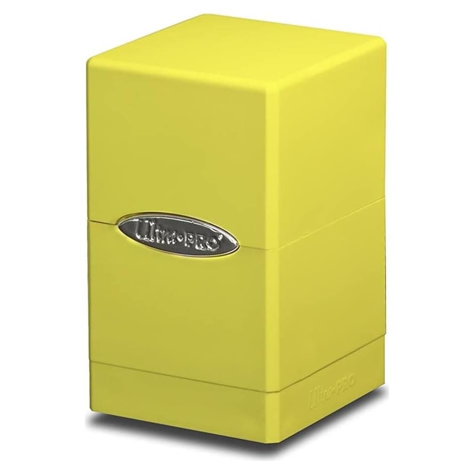 Caja de Barajas Ultra Pro Amarillo Brillante con Compartimento
