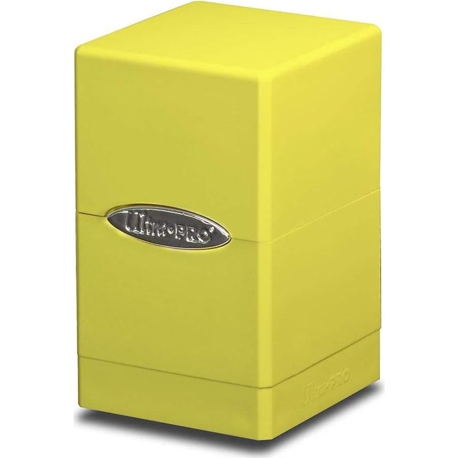 Caja de Barajas Ultra Pro Amarillo Brillante con Compartimento