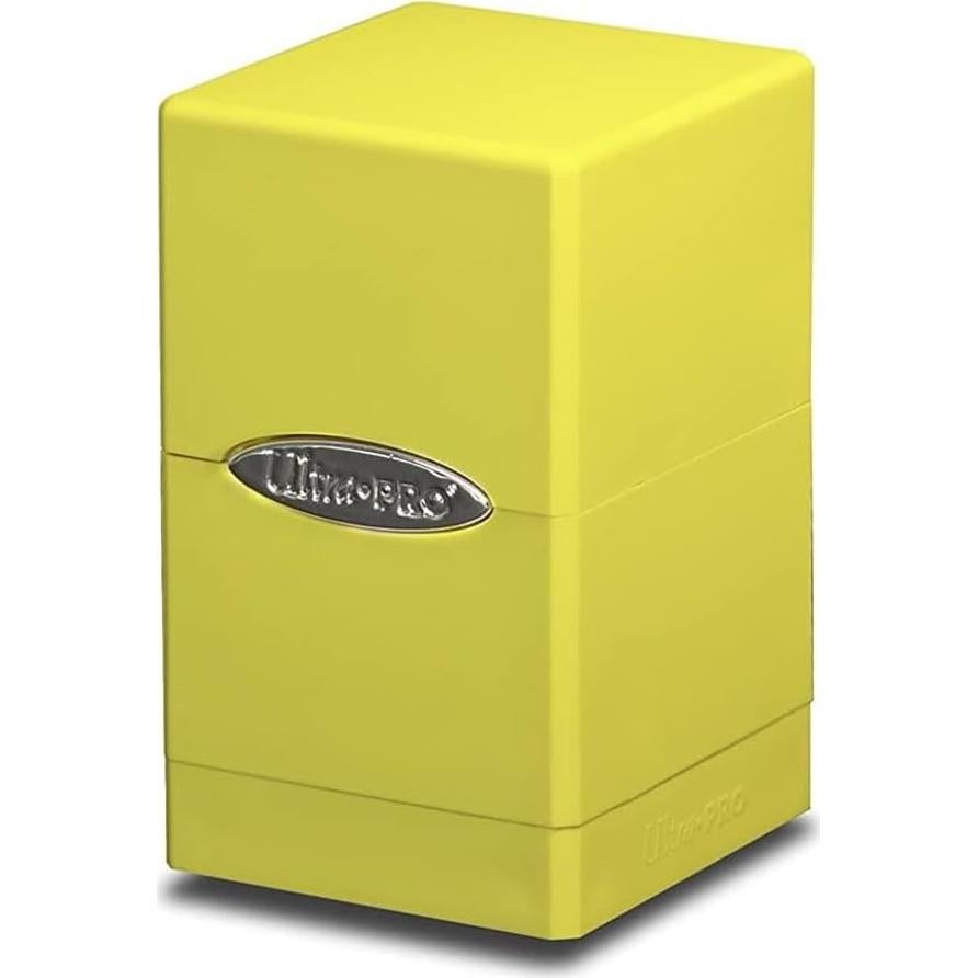 Caja de Barajas Ultra Pro Amarillo Brillante con Compartimento