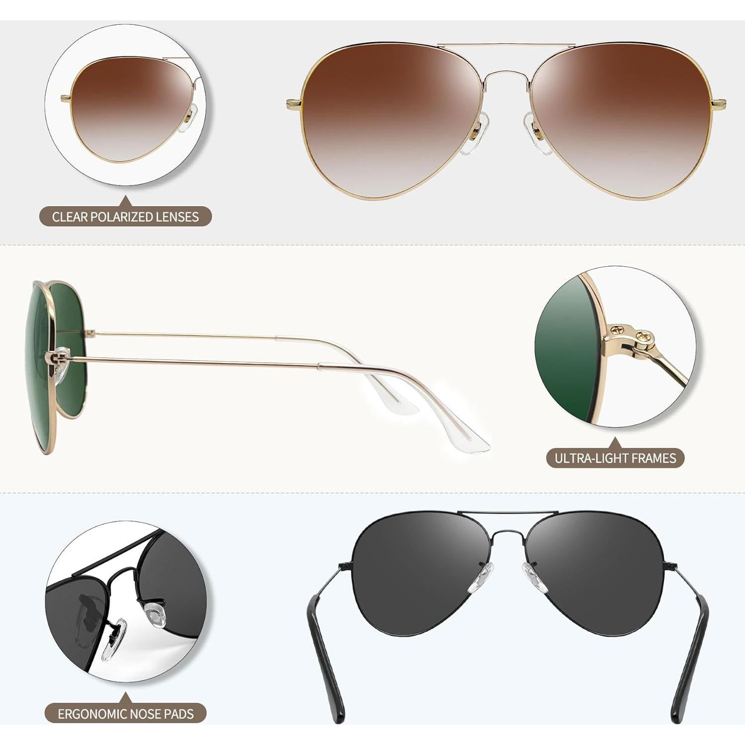 Gafas de Sol Polarizadas Joopin UV400 para Hombres y Mujeres