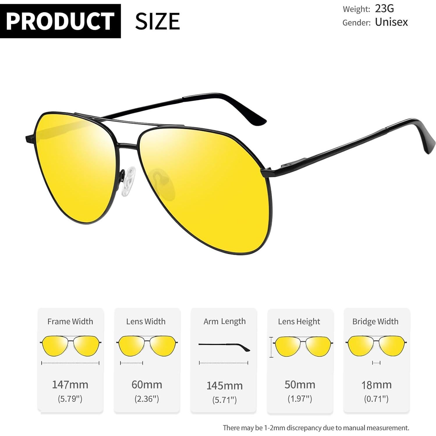 Gafas de Sol Joopin Aviador Polarizadas UV400 Hombres