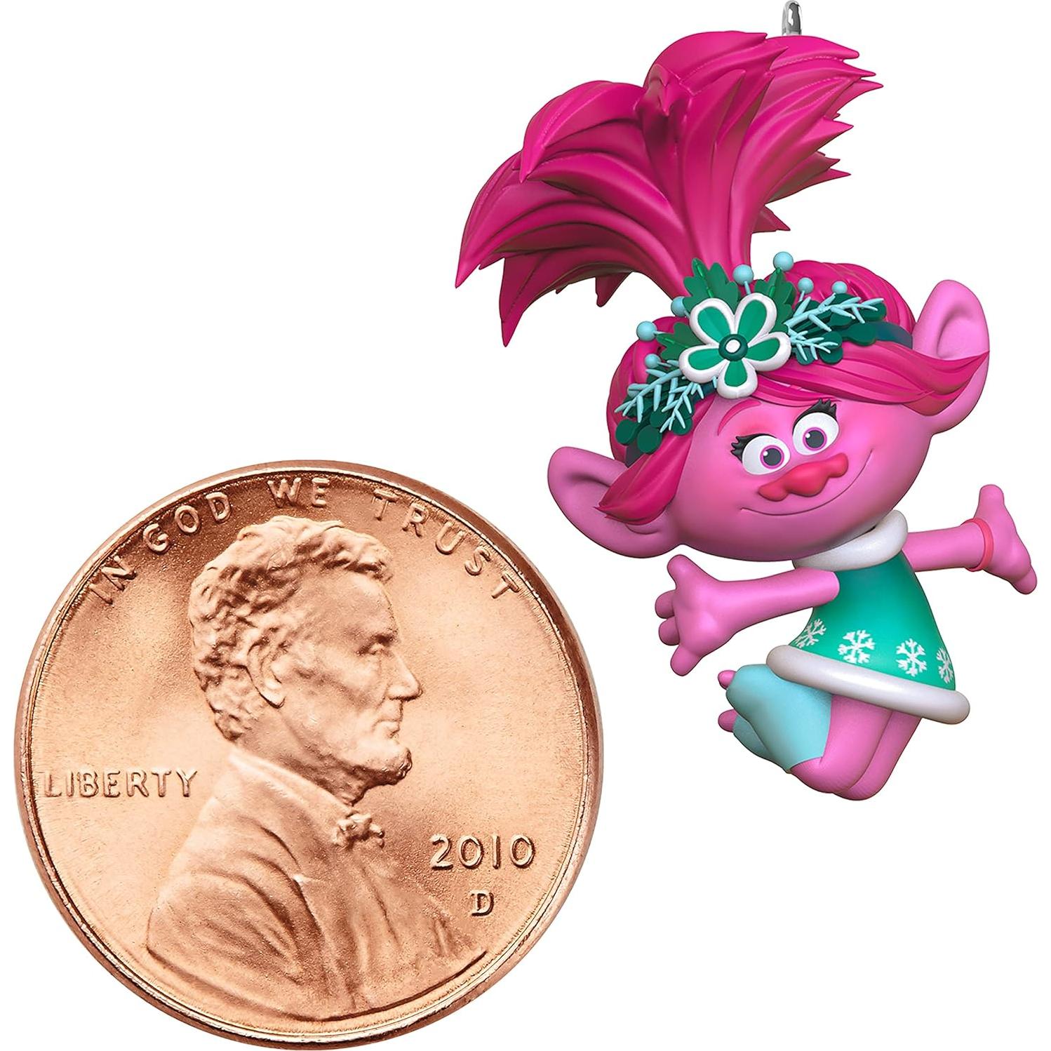 Adorno Navideño Miniatura Hallmark Poppy Trolls 2021 2.54 cm