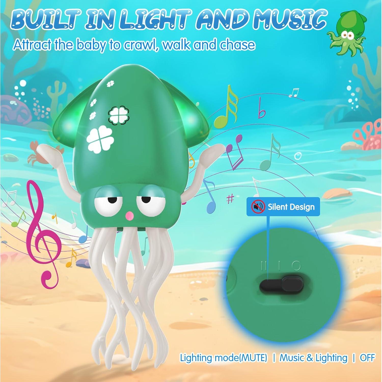 Juguete de Pulpo Bailarín AOTIBO Verde para Bebés 12-18 Meses