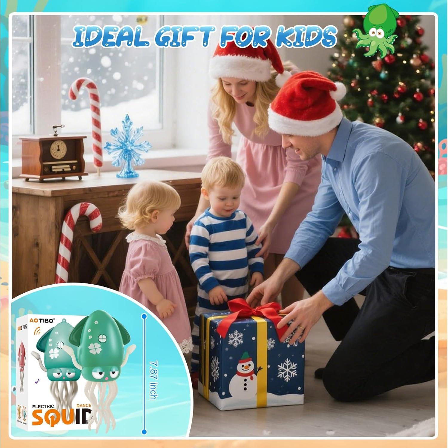 Juguete de Pulpo Bailarín AOTIBO Verde para Bebés 12-18 Meses