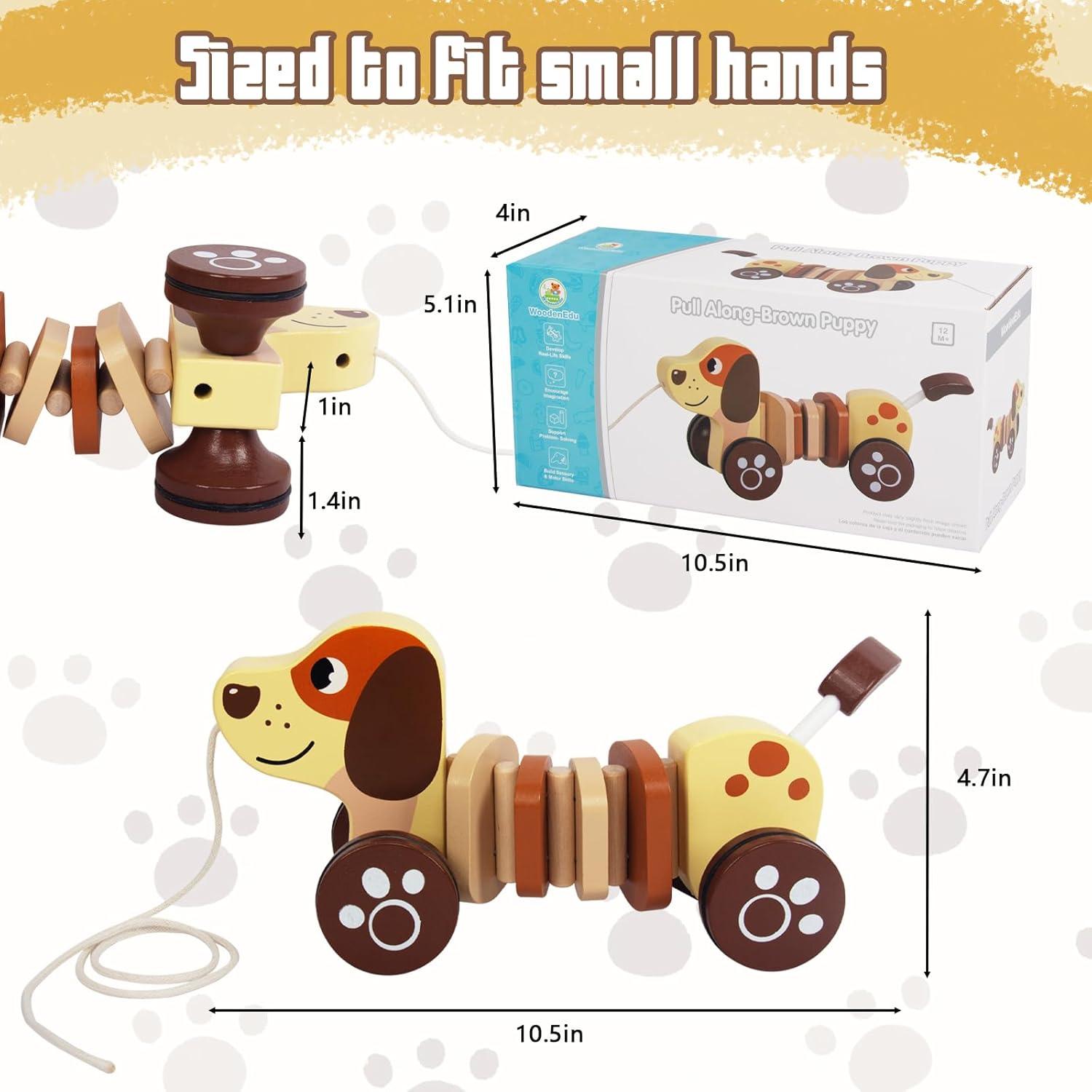 Coche de Juguete de Madera Wooden Edu para Bebés 15.24x12.7cm