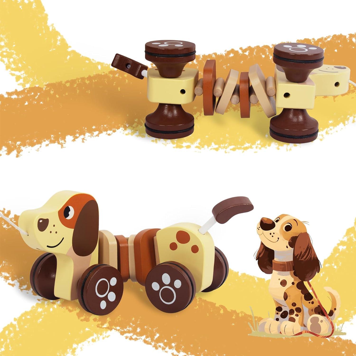 Coche de Juguete de Madera Wooden Edu para Bebés 15.24x12.7cm