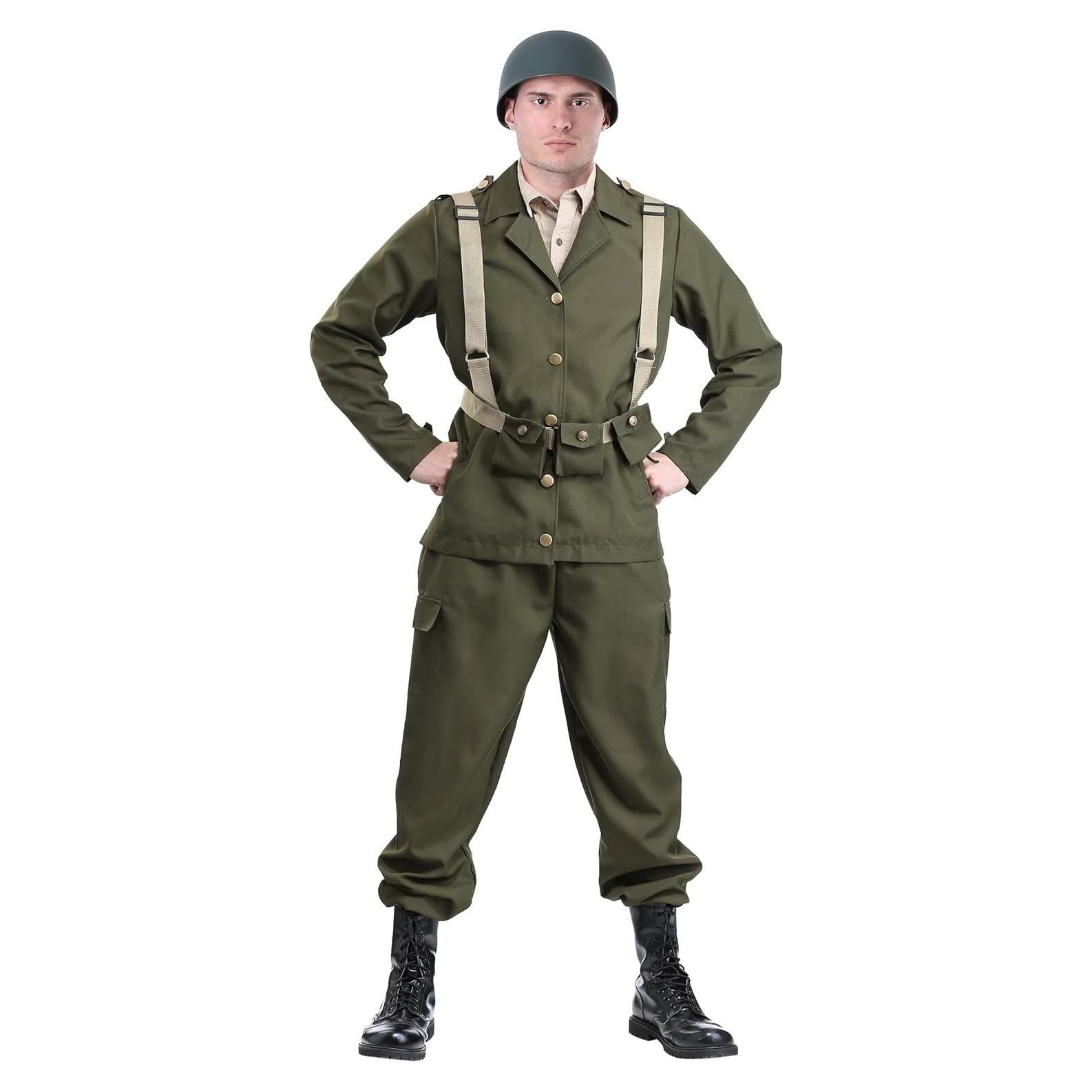 Disfraz de Soldado WW2 Deluxe Fun Costumes Hombre X-Pequeño