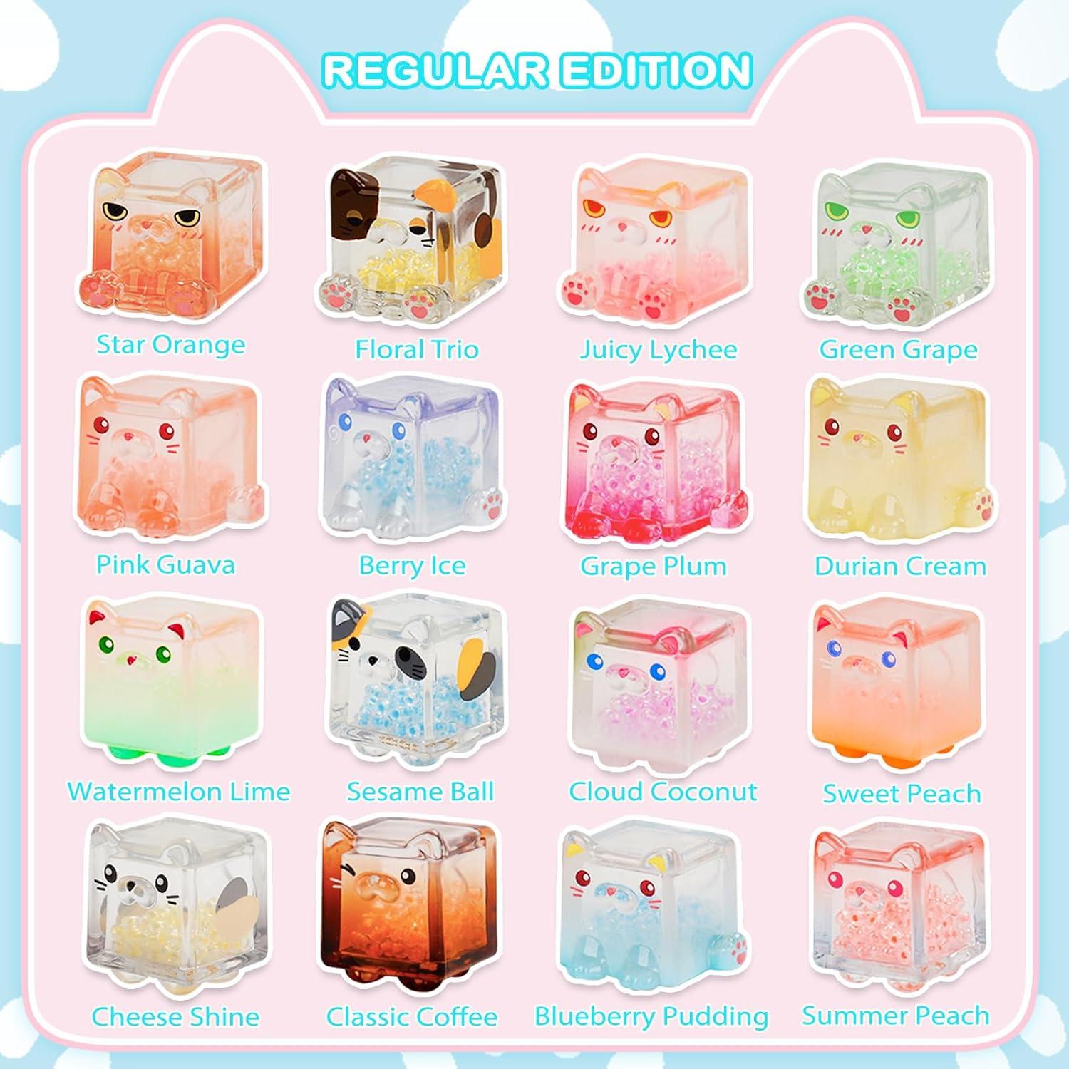 Paquete Sorpresa Gato Cuadrado Choco Teddy 5 Figuras Coleccionables