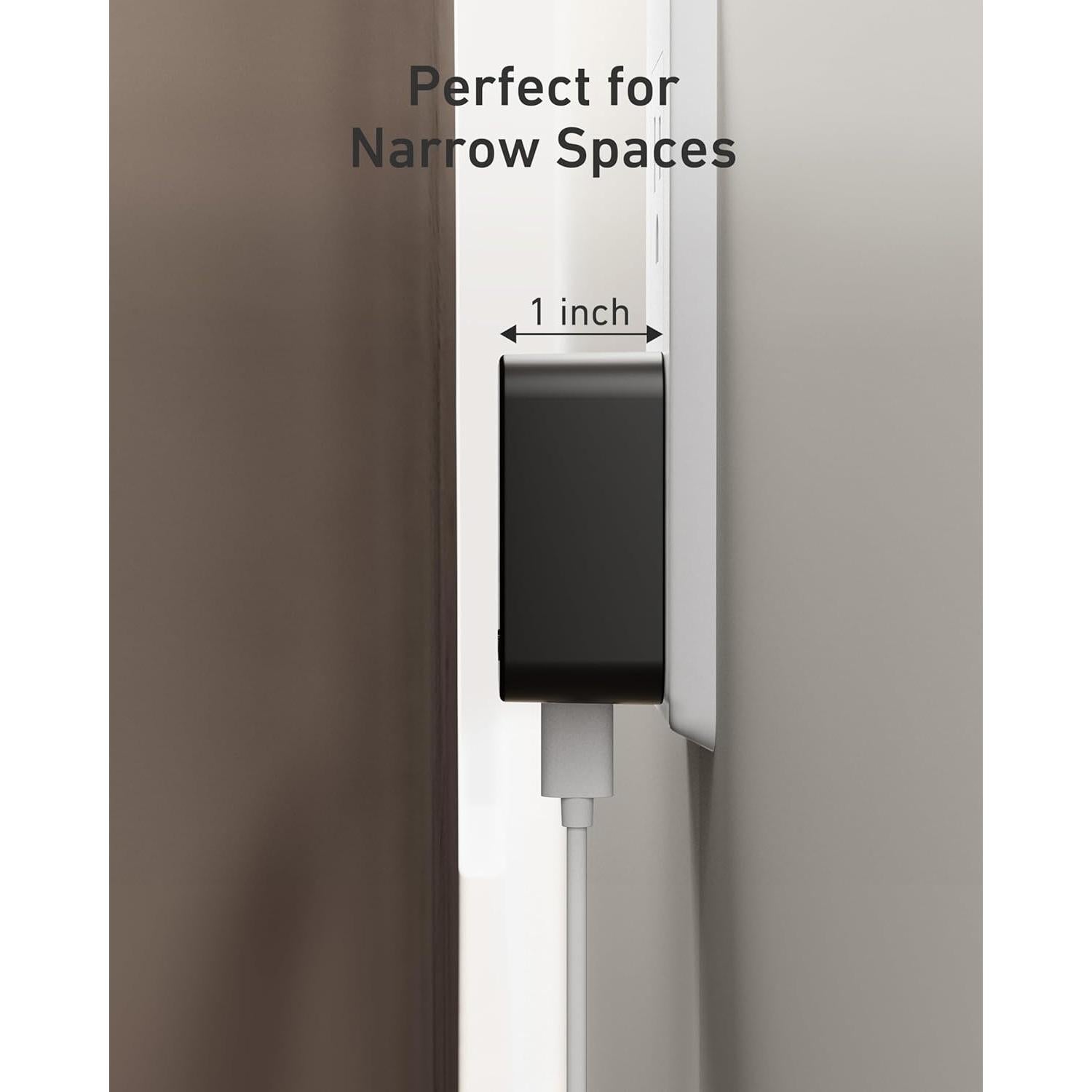 Cargador USB C Nekmit 67W Rápido 3 Puertos GaN Negro