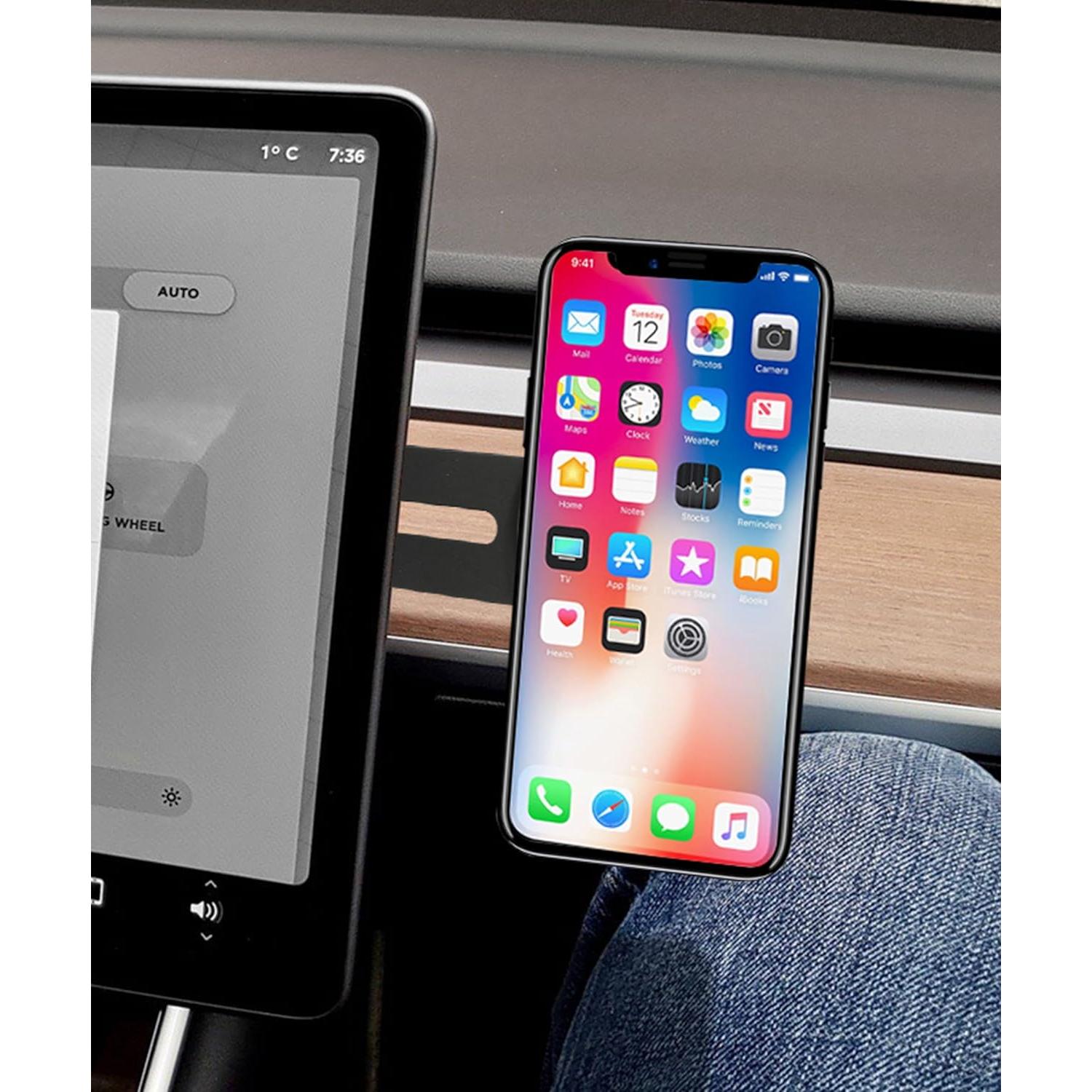 Soporte Magnético para Teléfono de Coche RACOONA 1106TSLSJZJ001 Ajustable Negro