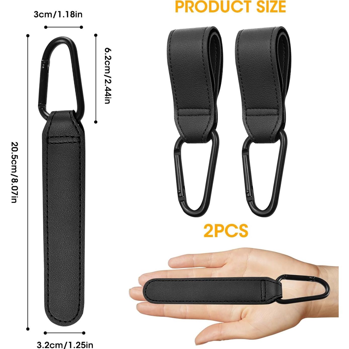 Ganchos Universales para Cochecitos 2PCS - Negro, 20kg