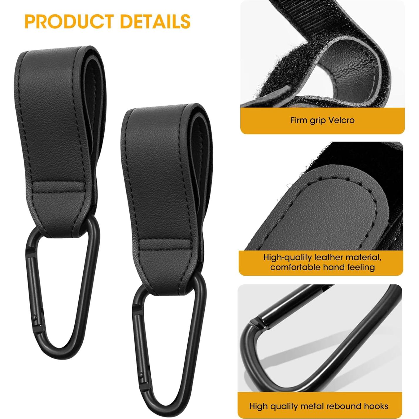 Ganchos Universales para Cochecitos 2PCS - Negro, 20kg