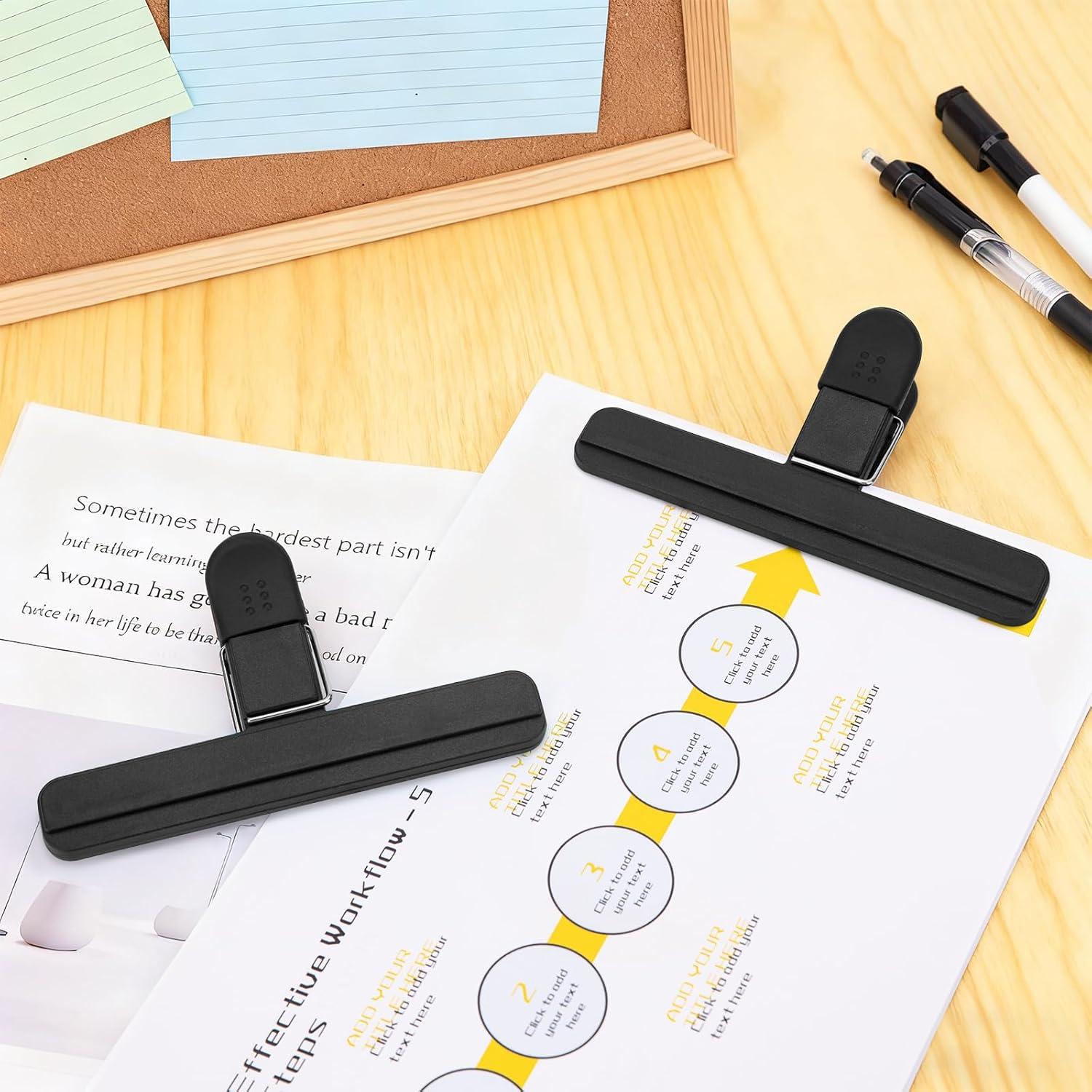 Pinzas para Alimentos EWOID - Paquete de 6 Clips Grandes 15.24 cm