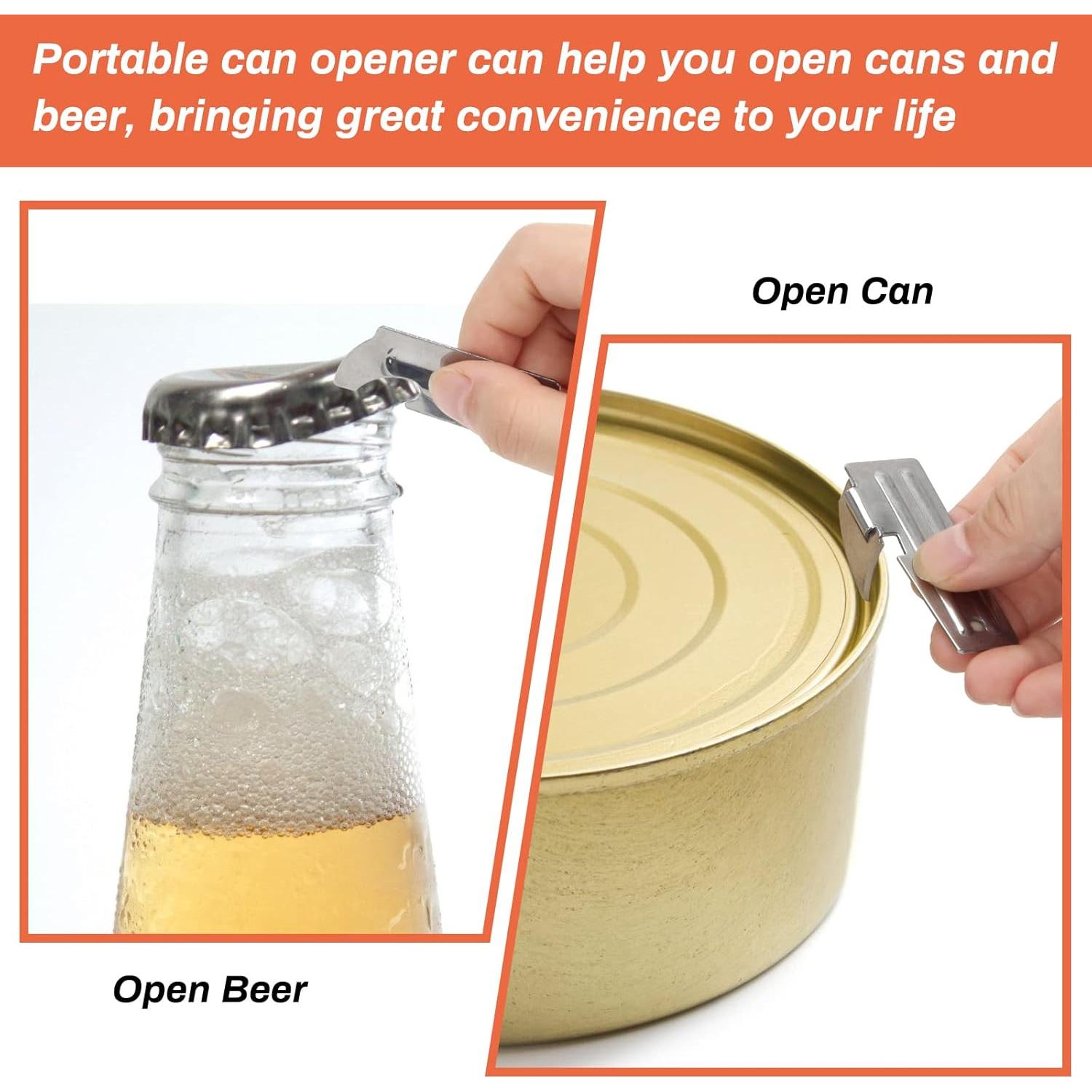 12 Abrelatas de Acero Inoxidable Anglecai para Camping