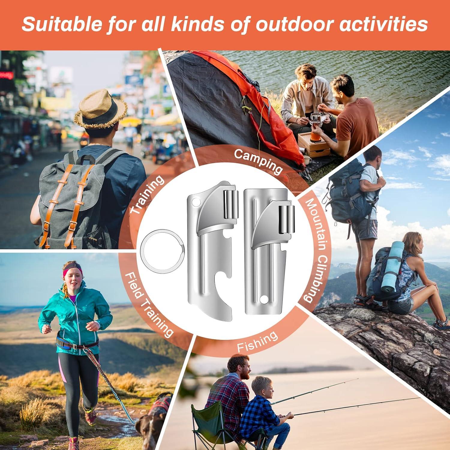 12 Abrelatas de Acero Inoxidable Anglecai para Camping