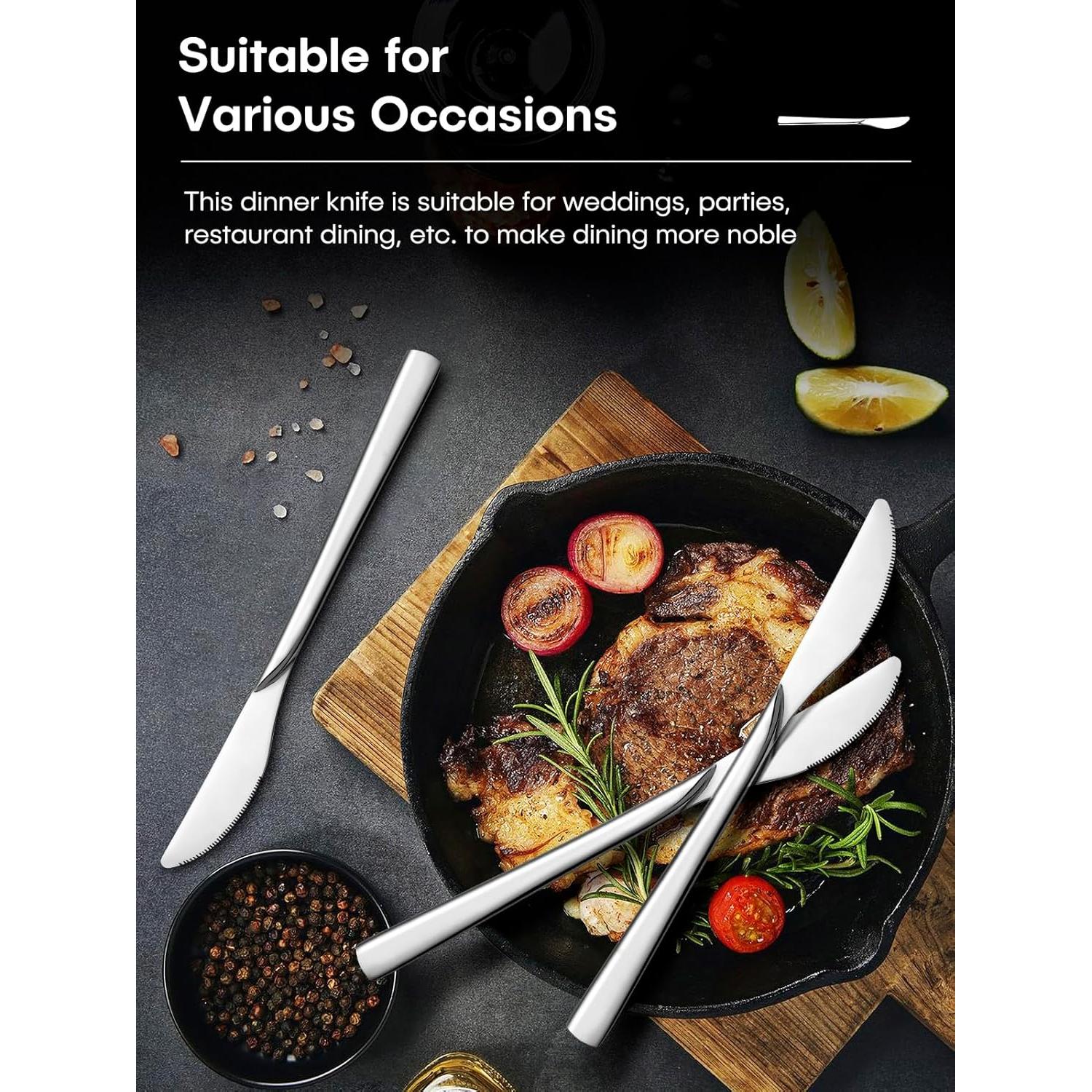 Juego de 24 cuchillos de cena Stapava, acero inoxidable 21.6 cm