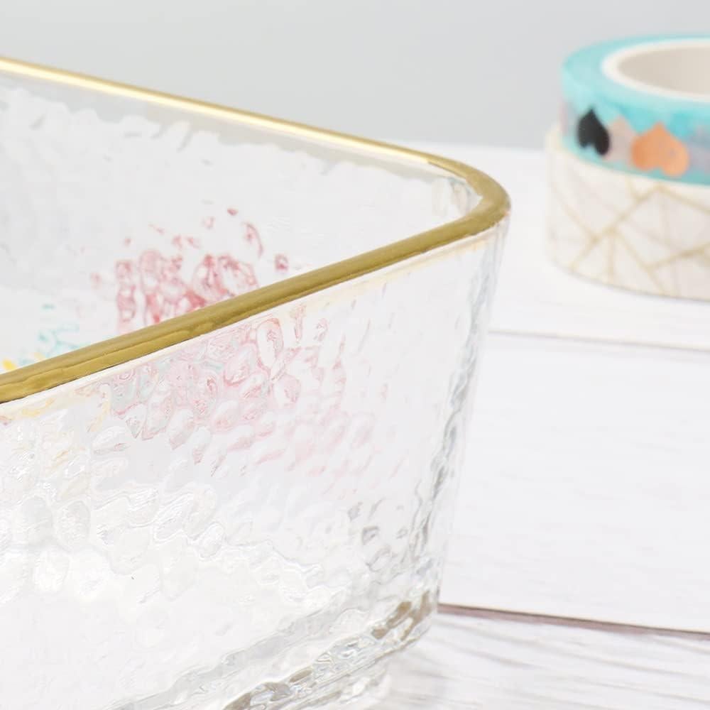 Soporte para Clips de Papel AxeWoodz Vidrio Dorado 98x75x50mm