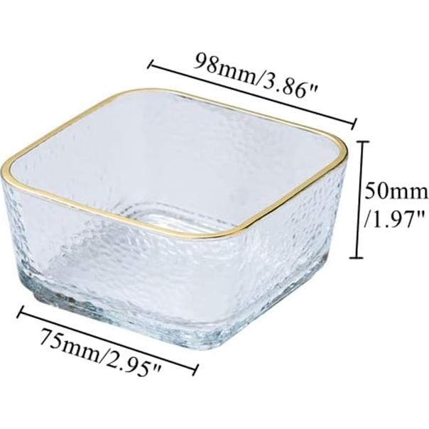 Soporte para Clips de Papel AxeWoodz Vidrio Dorado 98x75x50mm