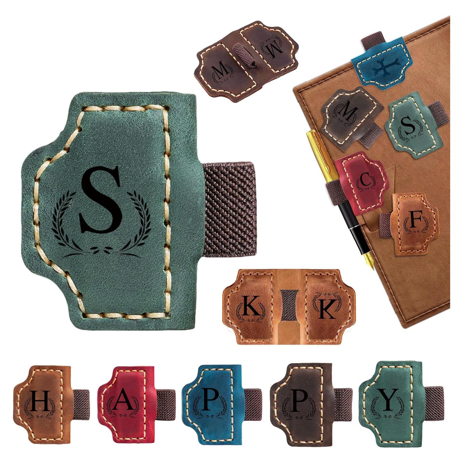 Marcador de Páginas Magnético de Cuero Aebgsa Verde Oscuro