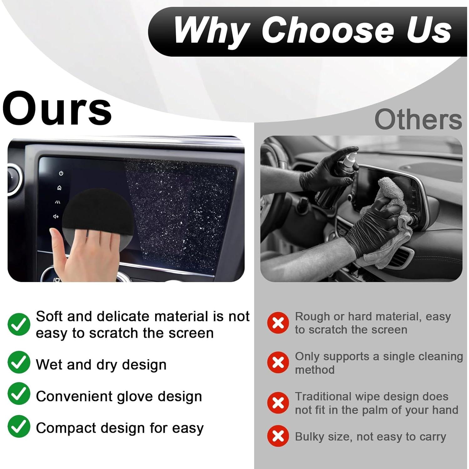 Toallitas de Microfibra BFXM para Limpiar Pantallas de Vehículos