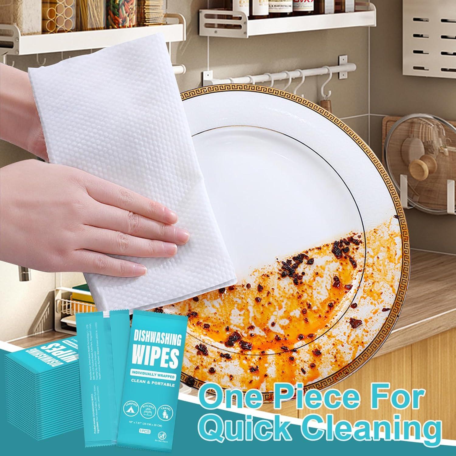 Toallitas de limpieza de platos RSQAZQ 50 Pcs desechables