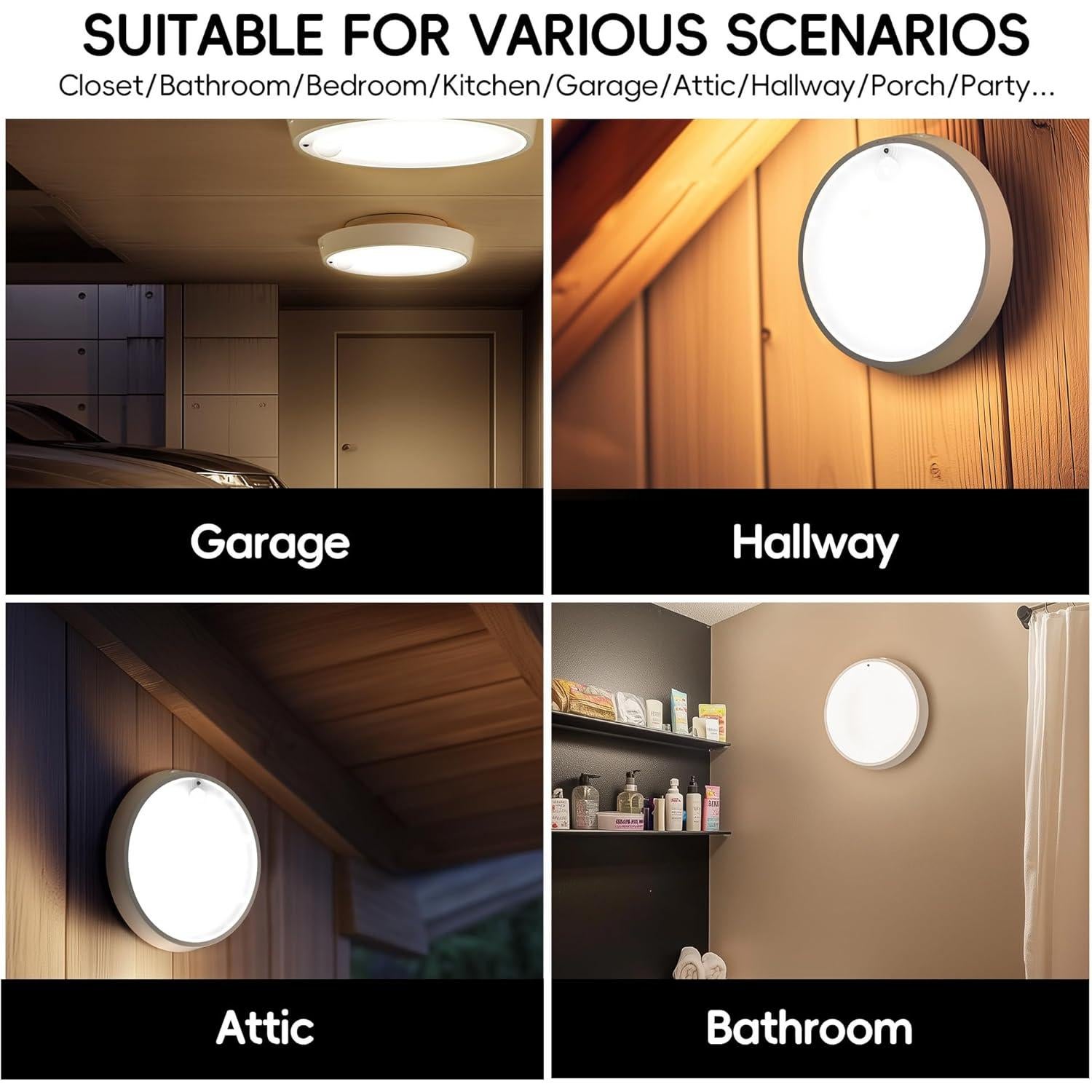 Luz de Techo LED Molrebe ZY-1456-US con Sensor de Movimiento