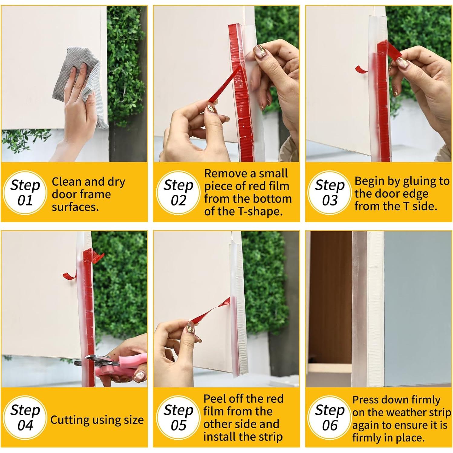 Tira de Sello Transparente Cranviech 6.1m T-Forma Aislamiento