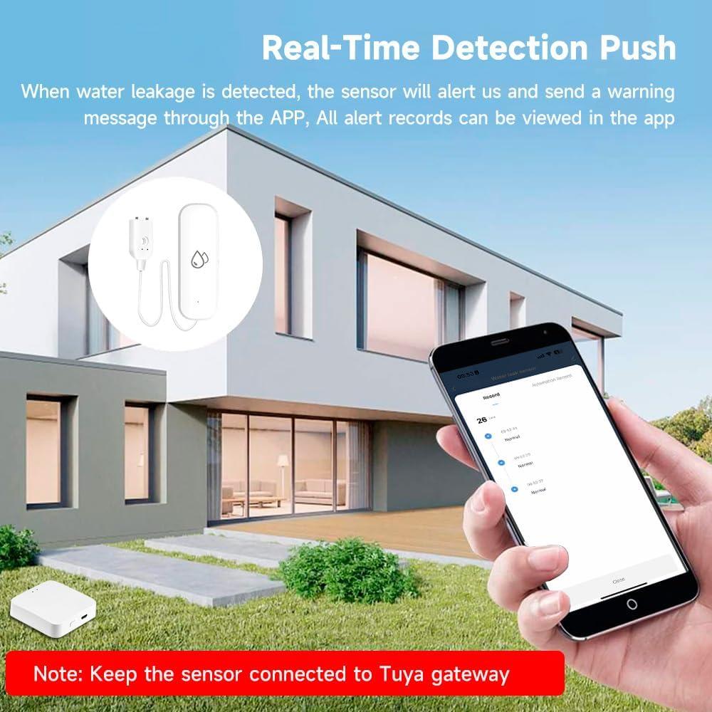 Sensor de Fugas de Agua Zigbee IHSENO para Hogar Inteligente