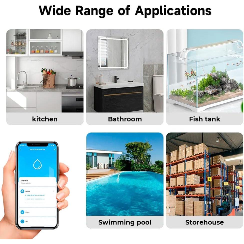 Sensor de Fugas de Agua Zigbee IHSENO para Hogar Inteligente