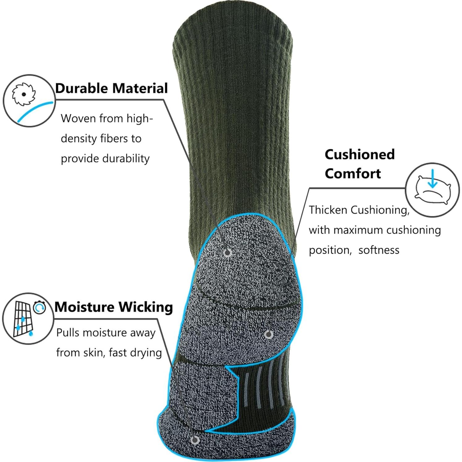 Calcetines de Senderismo CWVLC Elite Crew Acolchados 4 Pairs